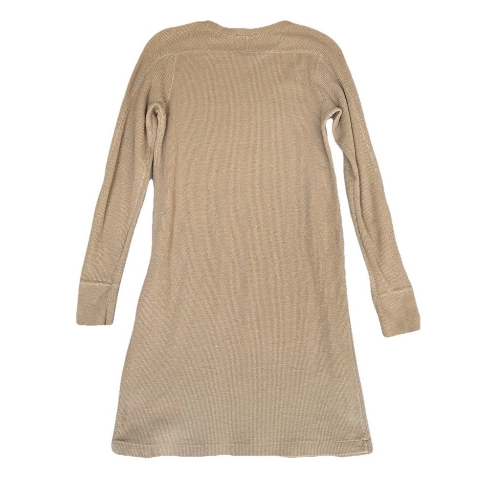 Polo Ralph Lauren Dress Boating Khaki Beige Waffle Knit Thermal Coastal Neutral - Picture 6 of 6